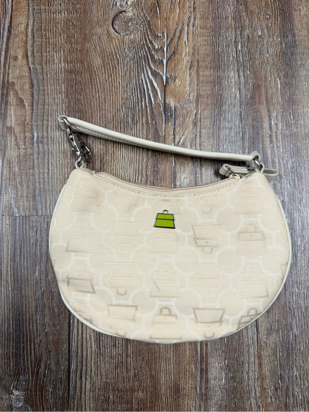 Vintage Y2K cream & tan Kathy Van Zeeland mini purse